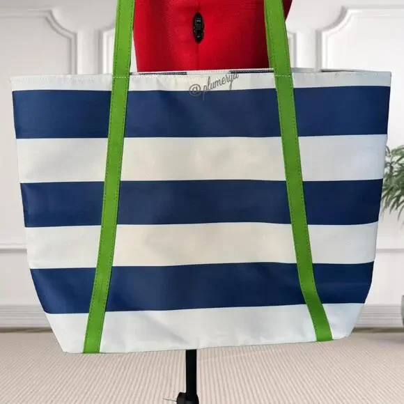 Clinique x Kate Spade Striped Tote Bag Summer Women's Beach Nautical - Picture 2 of 3